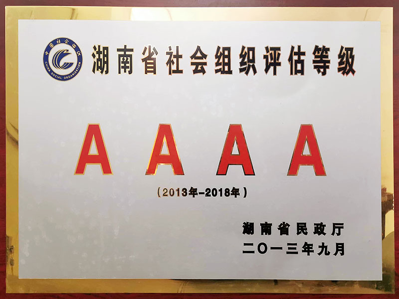 湖南省社会组织评估等级AAAA